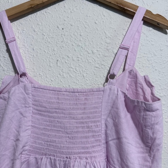 Old Navy M‎ Purple Ruffle Smocked Bodice Midi Dress Sundress Summer Casual - Picture 5 of 10